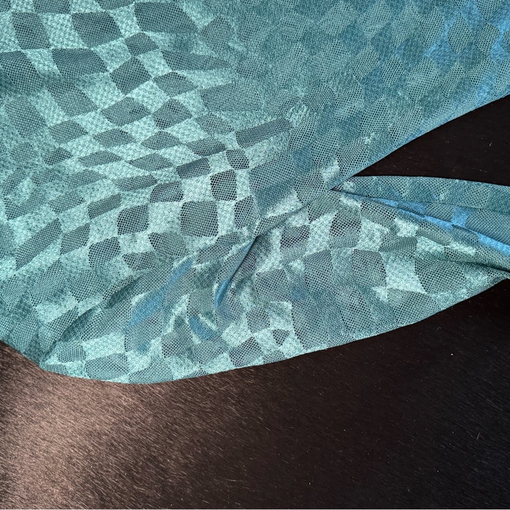 Collina Strada Turquoise Mesh Top - Picture 3 of 7
